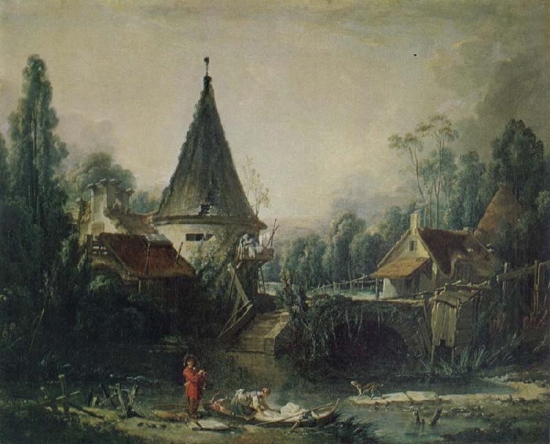 Francois Boucher Landscape in the Environs of Beauvais